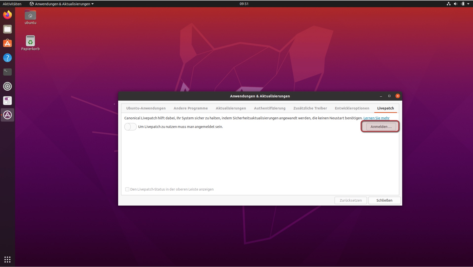 Ubuntu livepatch как удалить